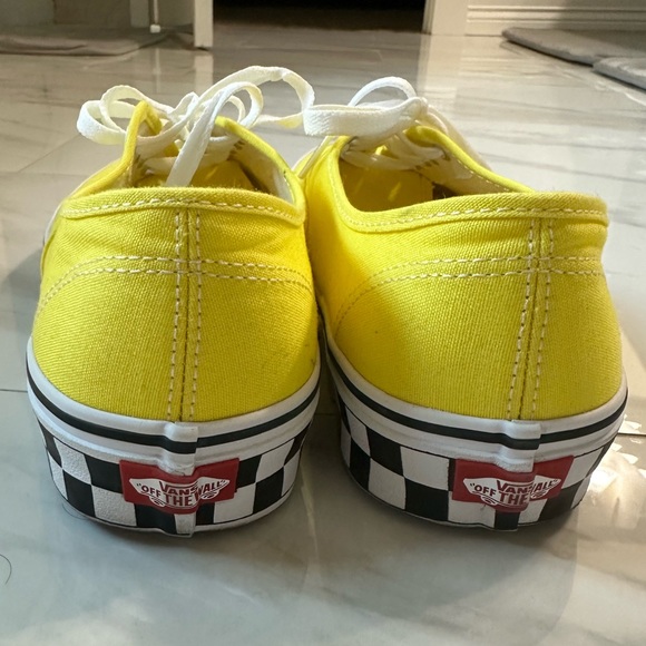 Vans Authentic Check Block Blazing Yellow. Mens size 11.5 - Picture 4 of 5